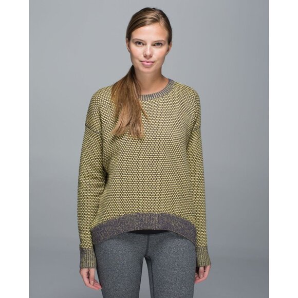 Lululemon Yogi Crew Sweater Nightfall / Aged Moss - Picture 1 of 11